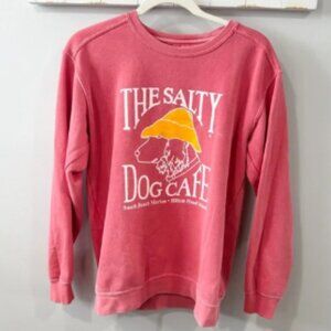 Salty Dog Cafe Pullover Coral Comfort Colors Size Small